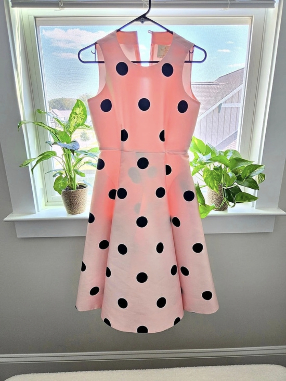 Kate Spade Polka Dot Mini Dress in Pink & Black Like New